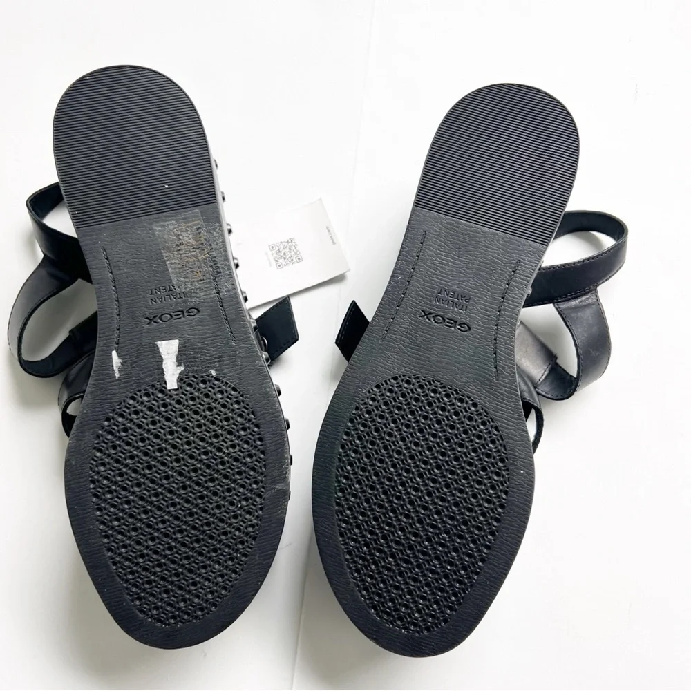GEOX Shakima Platform Sandal In Black Retro Grunge New Womens Shoes